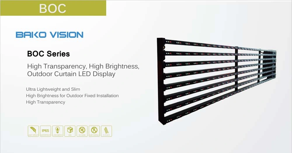 Haute résolution extérieure de rideau de mur d'affichage à LED d'intense luminosité en panneau visuel d'écran