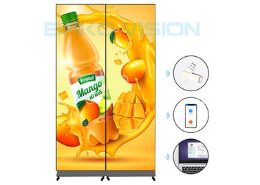 WiFi 3G 4G Control P2.5 HD LED Poster Stand Media Mirror Advertising Display